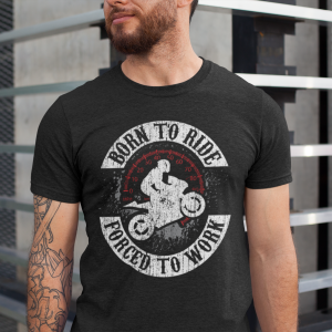 "Born To Ride, Forced To Work" Unisex Softstyle T-Shirt