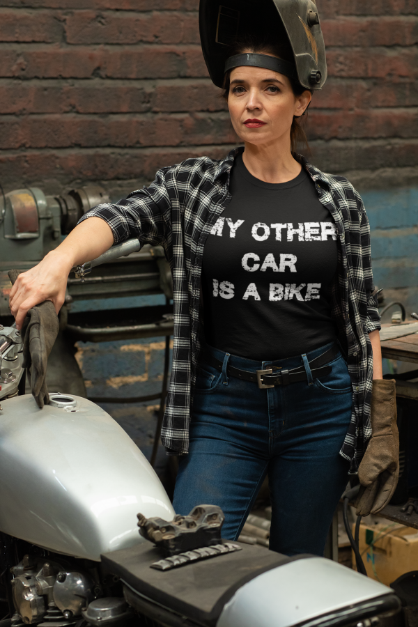 My Other Car IS A BIKE, Unisex Softstyle T-Shirt Biker Shirt, Funny Motorcycle Shirt